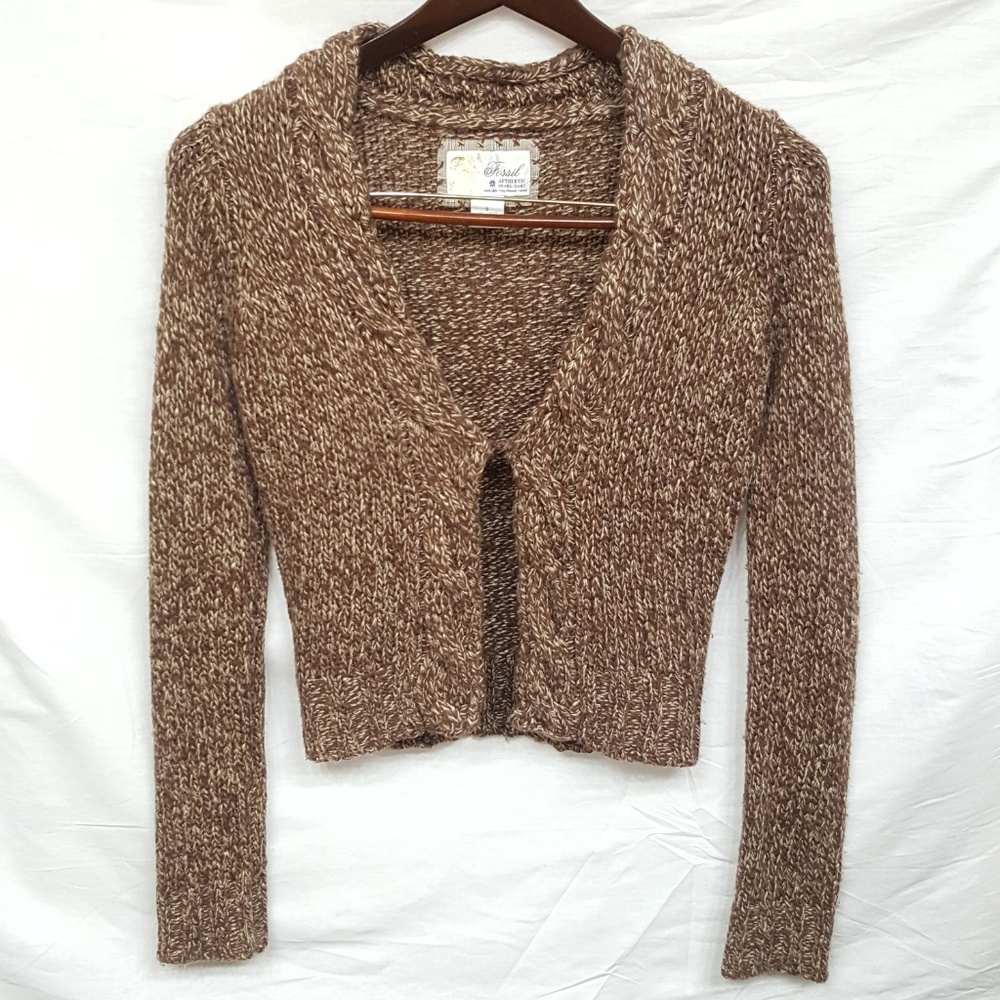 Fossil Wool blend Knit Cardigan w/hook closure SM